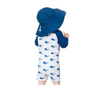Ruggedbutts Boys Long Sleeve One Piece Rash Guard 3-6 Months NWT Whale Nautical